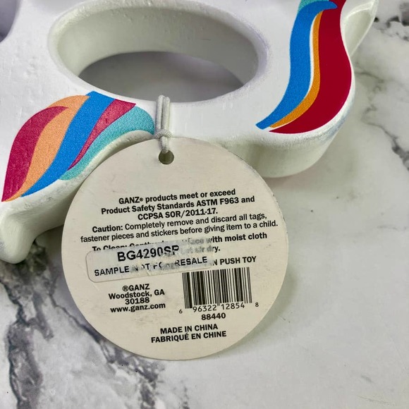 Ganz Wooden Unicorn Push Toy 4.25" Baby - Picture 5 of 7